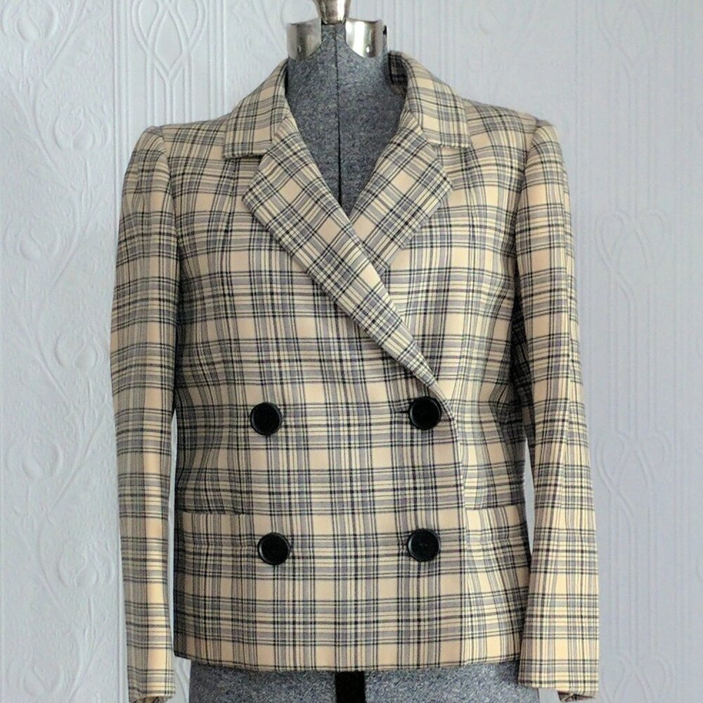 60'S tartan Nan Duskin boxy jacket small/medium